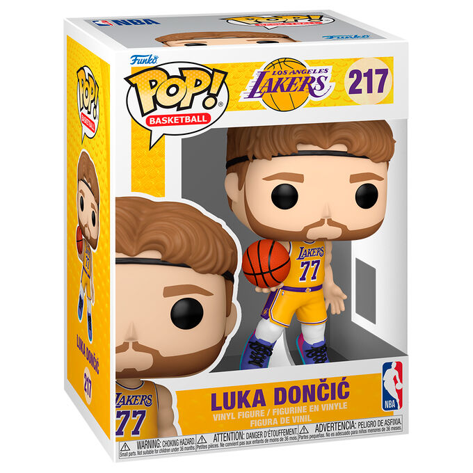 Figura Funko POP de Luka Dončić con uniforme de Los Angeles Lakers y balón - 2