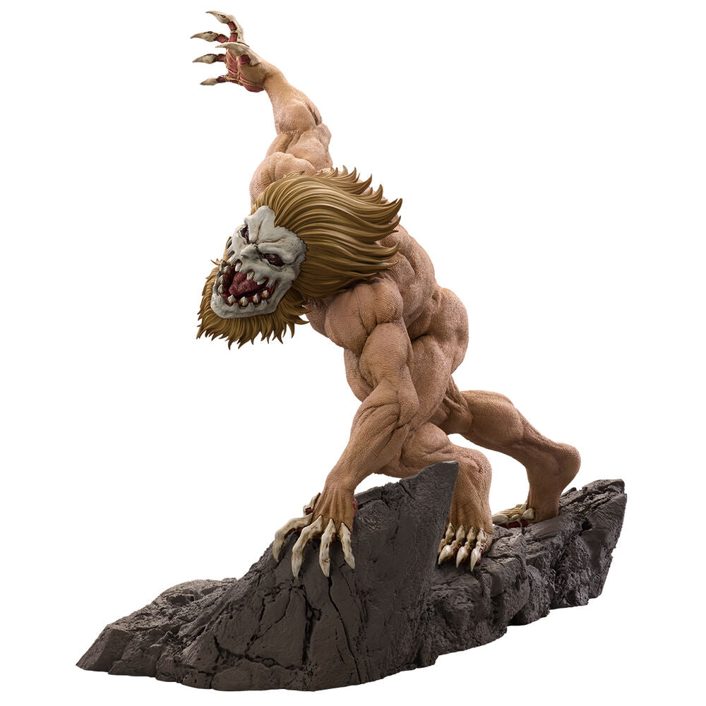 Figura Ichibansho Jaw Titan de Attack on Titan sobre base rocosa - 3