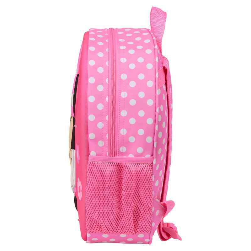 Mochila rosa 3D LED de Minnie Disney con lunares blancos - 3