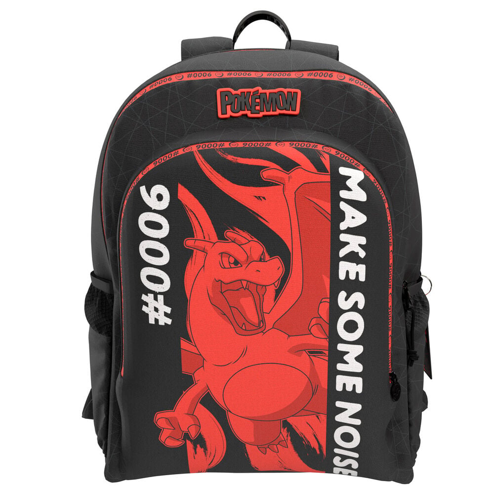 Mochila Pokémon Charizard Twilight Champions negra y roja
