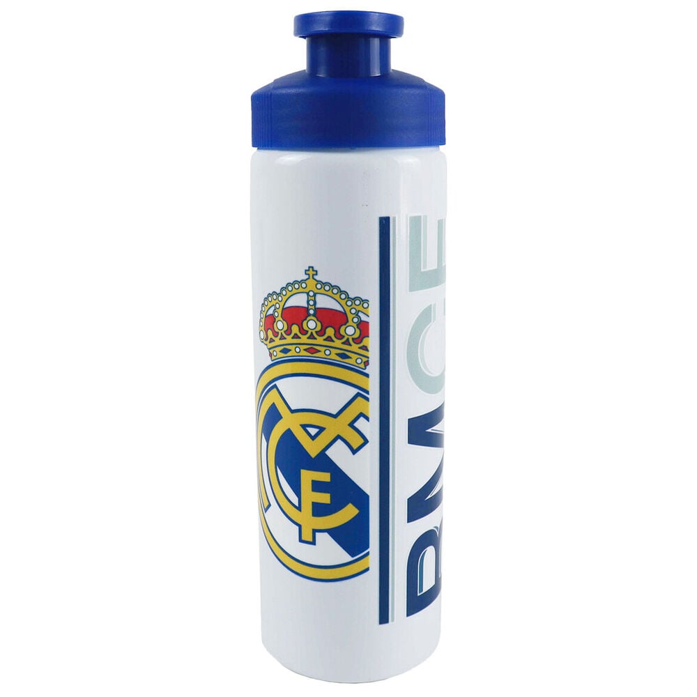 Botella de acero inoxidable Real Madrid de 550 ml blanca y azul