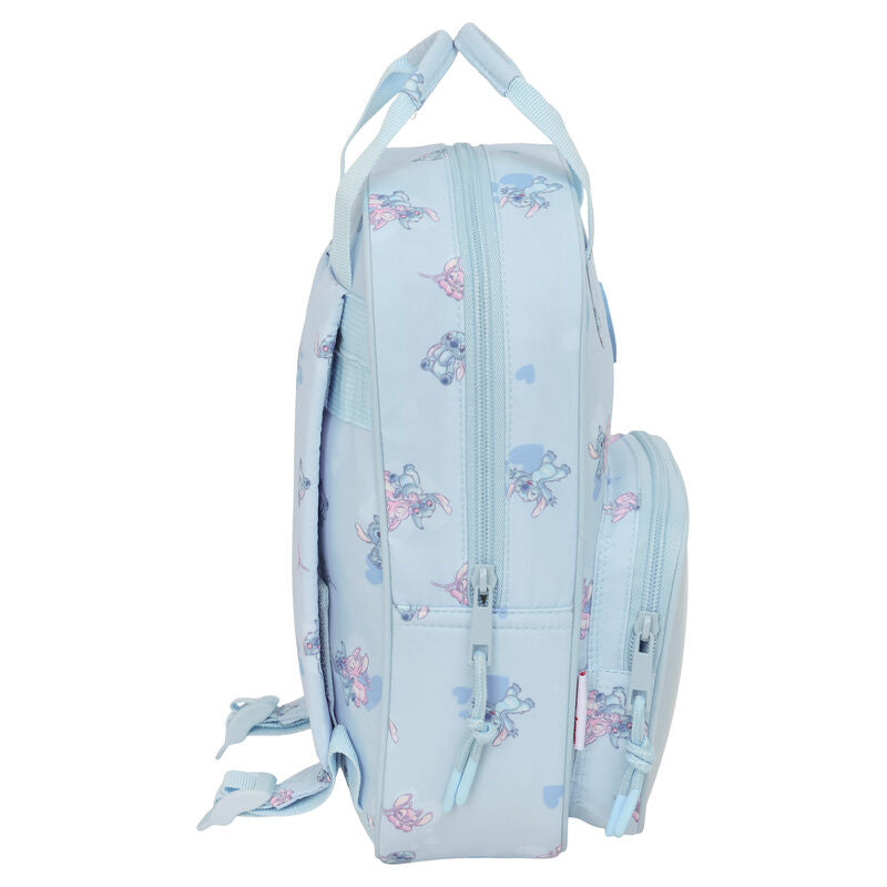 Mochila azul claro de Stitch Disney con bolsillo frontal - 3