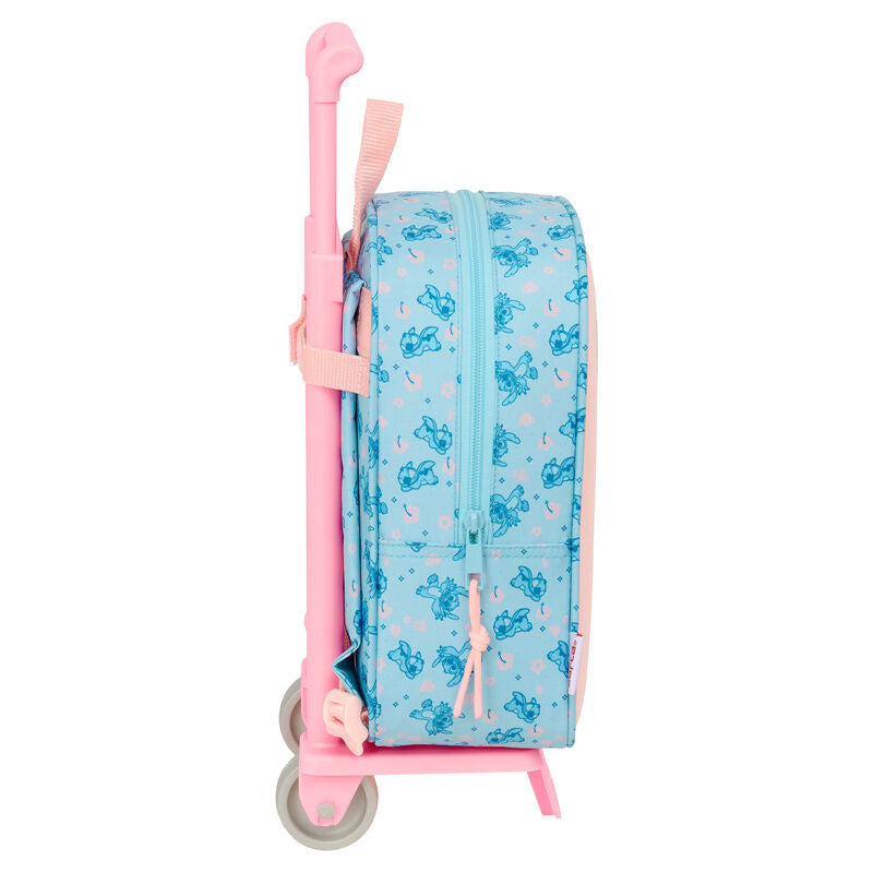 Trolley escolar Stitch Disney Ohana en azul y rosa con mochila extraíble - 3
