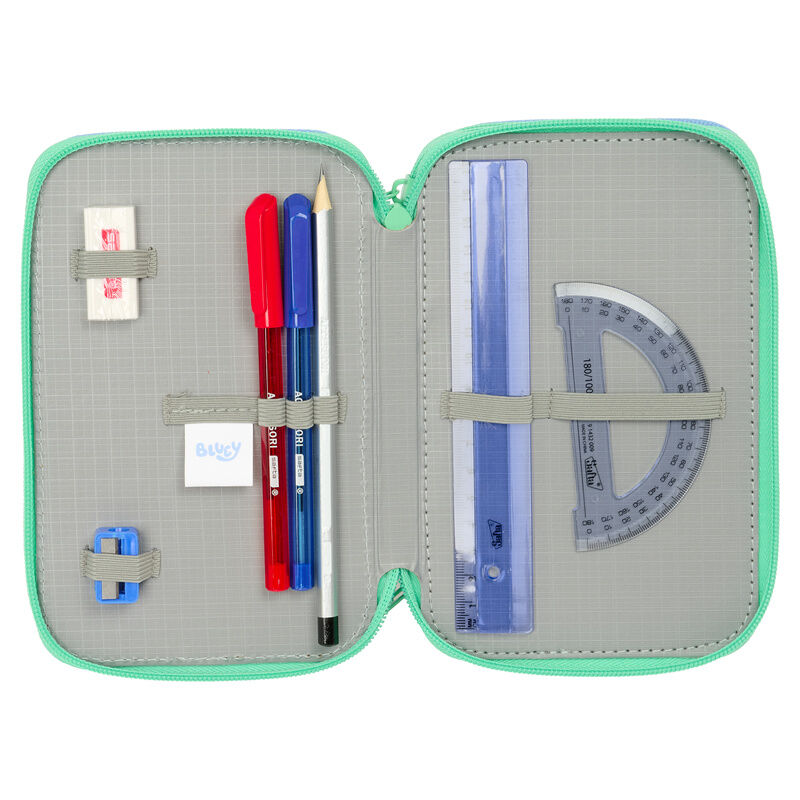 Plumier triple Bluey de SAFTA con 37 piezas - 4