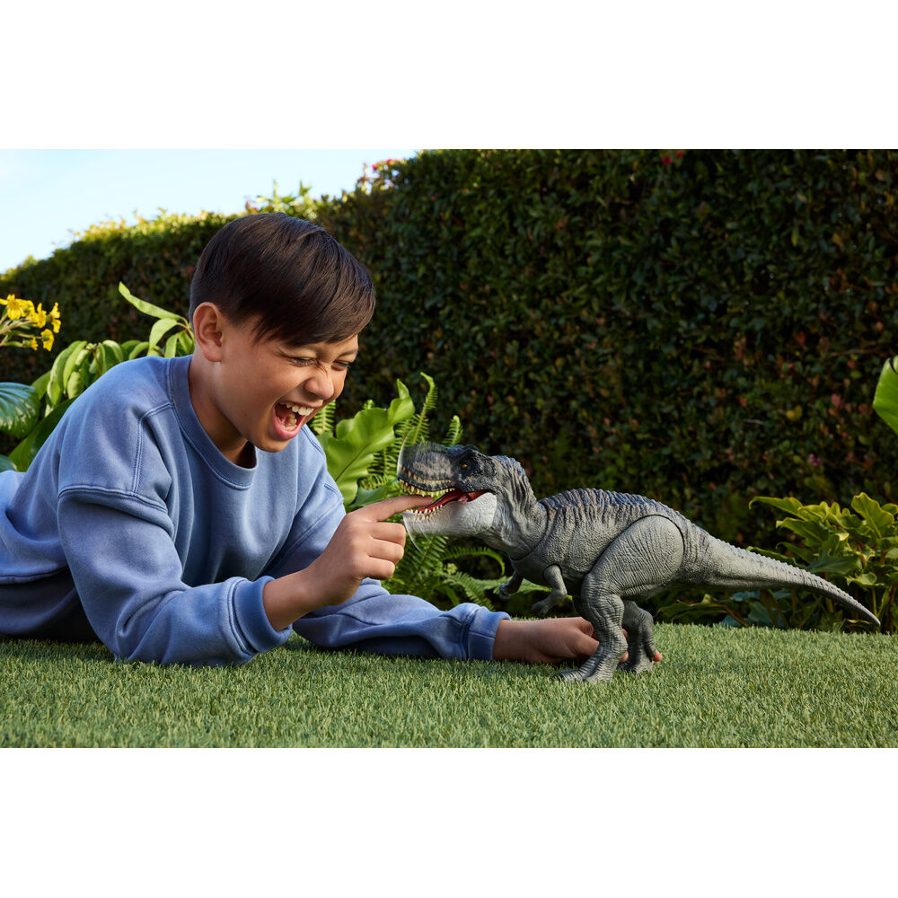 Dinosaurio T-Rex Mattel Jurassic World Power Devour con la mandíbula abierta - 6