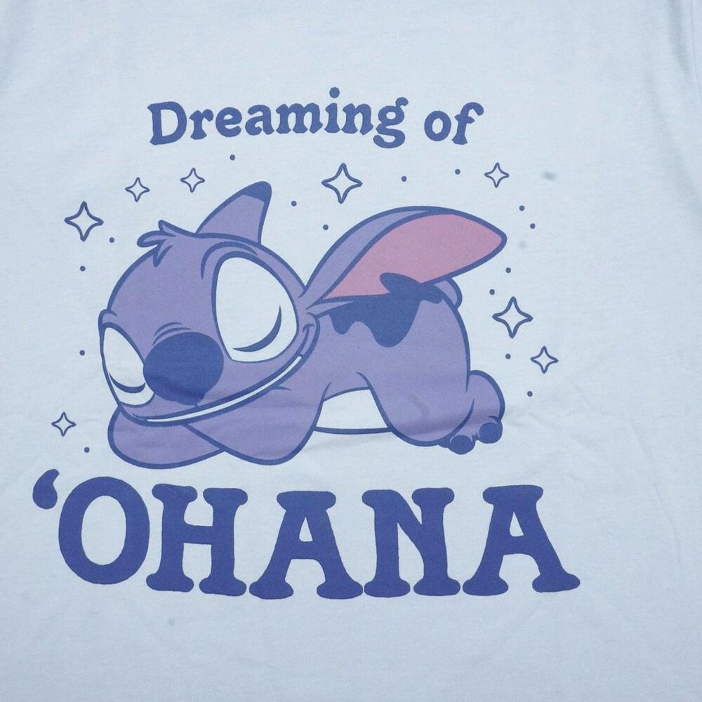 Pijama Stitch Disney adulto azul claro de manga larga - 6