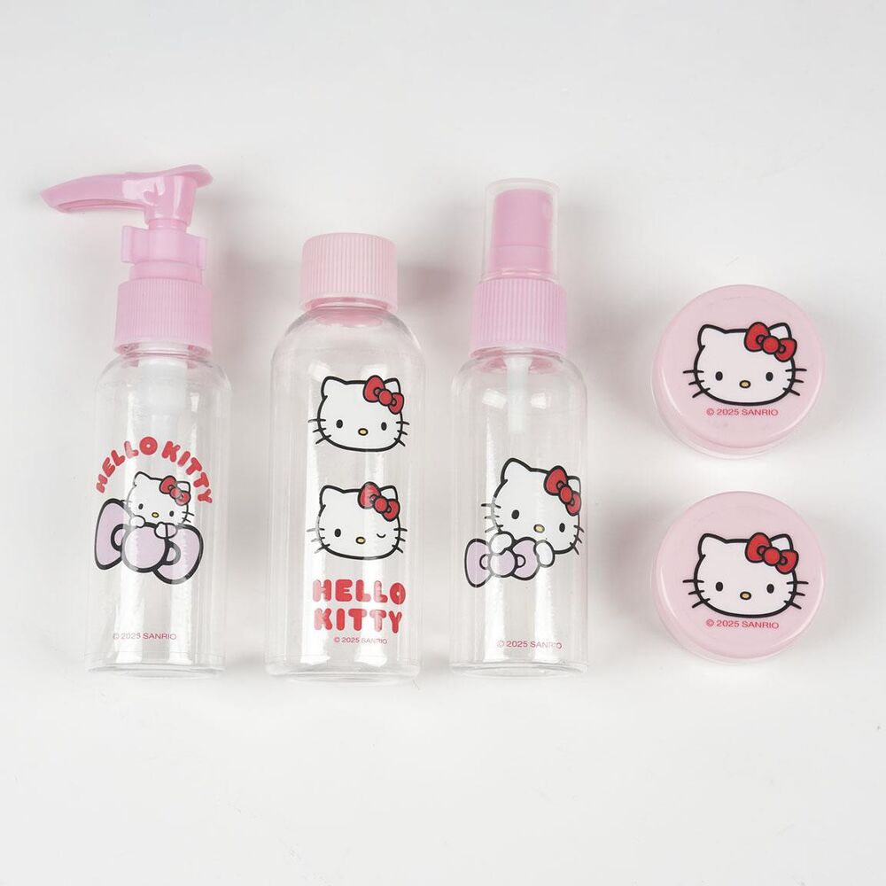 Set de cuidado personal Hello Kitty con tres botellas y dos tarros - 3