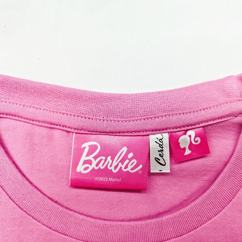 Pijama Barbie rosa de camiseta de manga corta y pantalón corto - 3