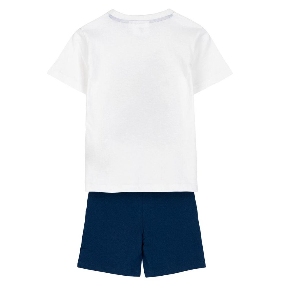 Conjunto infantil Spider-Man Marvel con camiseta blanca y pantalón corto azul marino - 2