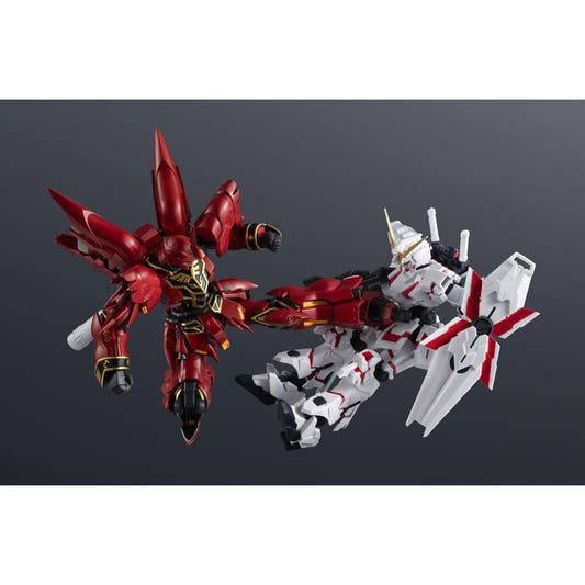 Figura MSN-06S Sinanju Gundam Universe roja con escudo y arma larga - 7