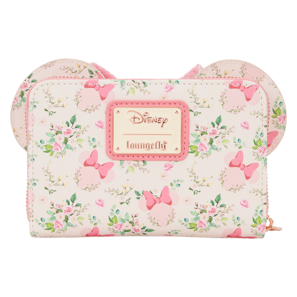 Cartera Floral de Minnie Disney Loungefly rosa con gran lazo - 4