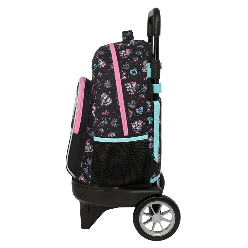 Trolley Monster High SAFTA negro con detalles rosas y mochila extraíble - 3