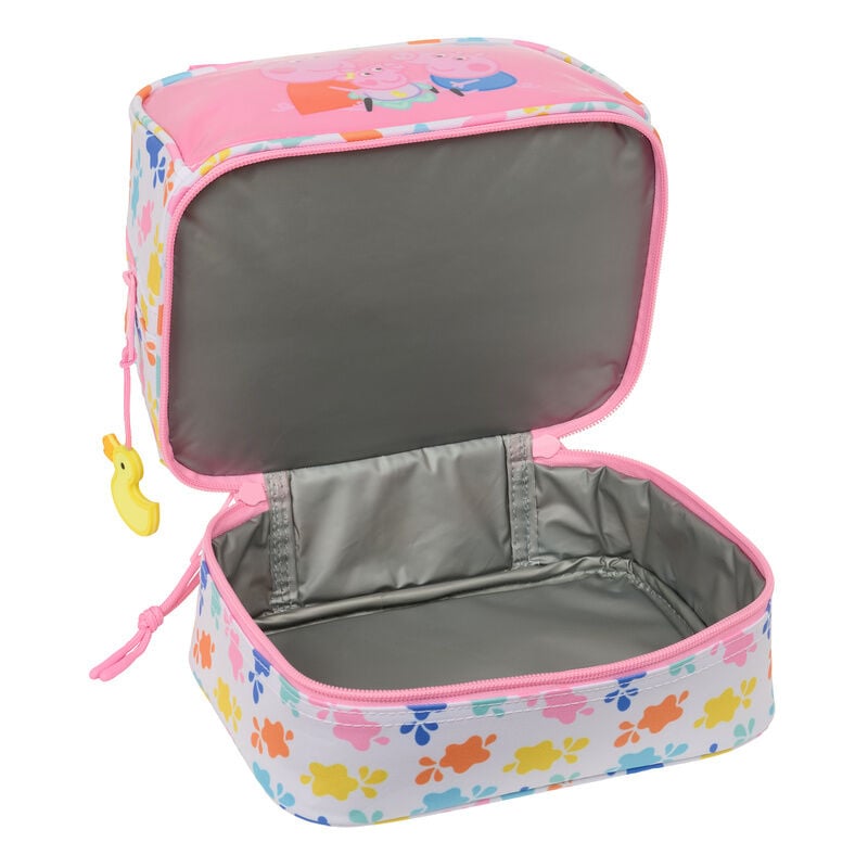Bolsa portameriendas térmica rosa de Peppa Pig con dos compartimentos - 4