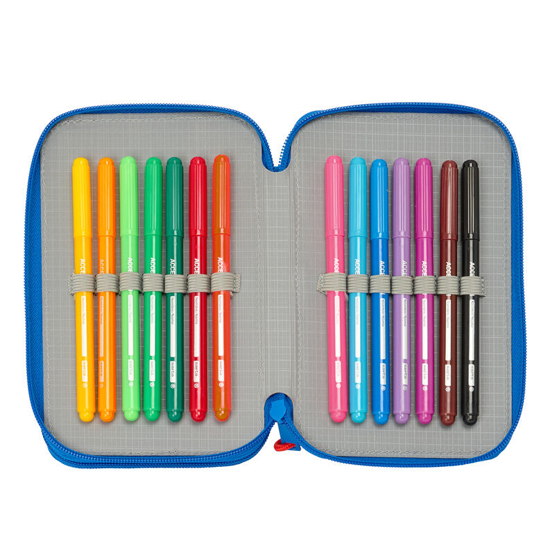 Plumier doble azul Paw Patrol de 29 piezas con dos compartimentos - 5