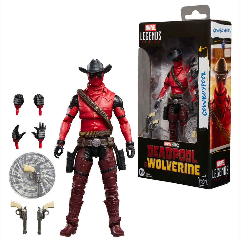 Figura articulada Cowboypool de Deadpool de 15 cm con sombrero y escudo - 9