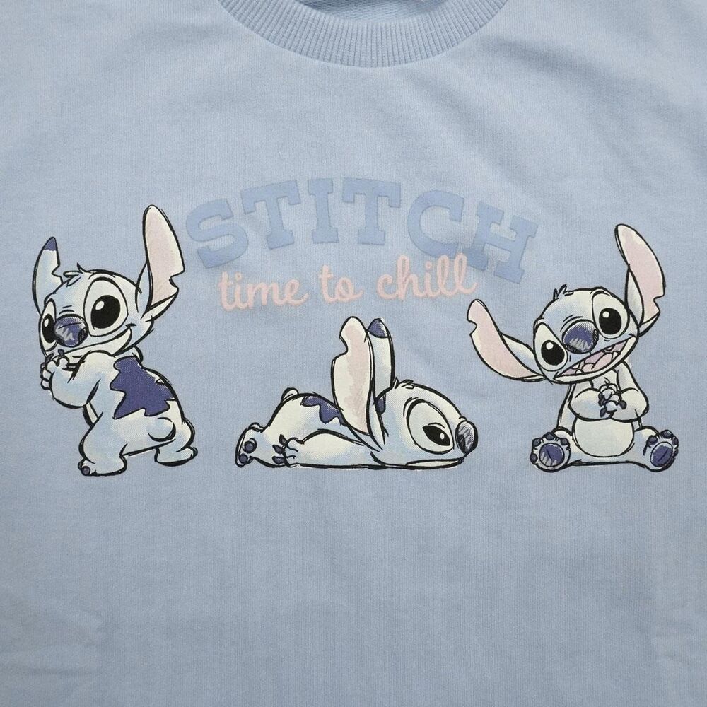 Sudadera vestido infantil Stitch Disney azul claro - 3