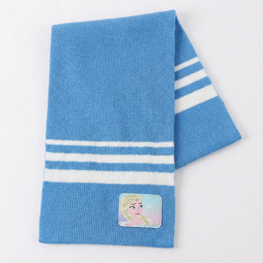 Conjunto azul de gorro, guantes y bufanda Frozen con detalles de Elsa - 6