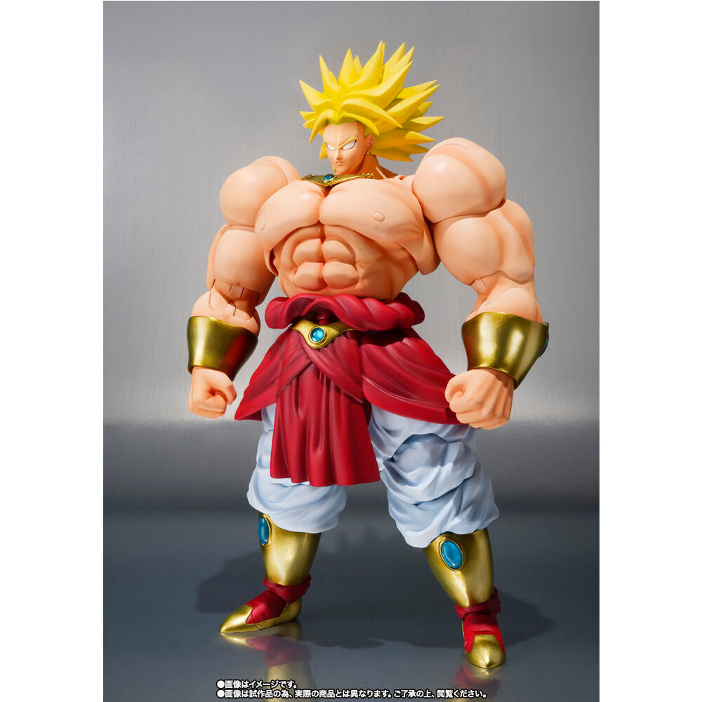 Figura articulada S.H.Figuarts de Broly con cabello amarillo y atuendo rojo y blanco - 8