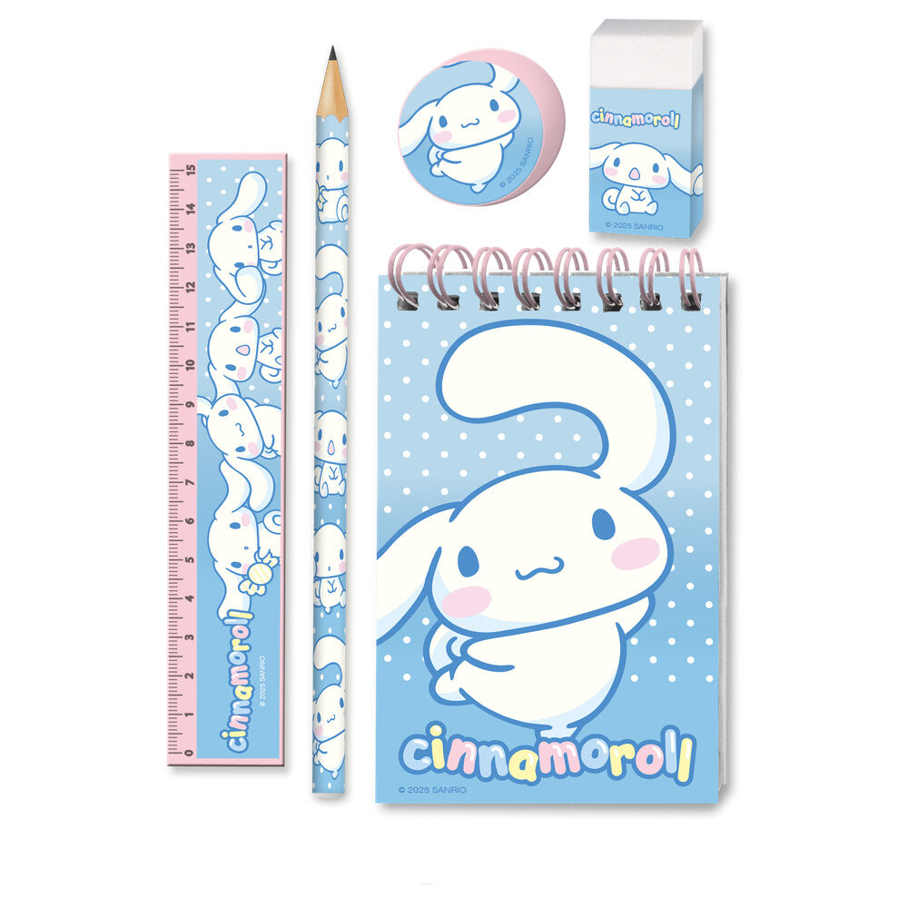 Set de papelería Cinnamoroll Hello Kitty de 5 piezas - 2