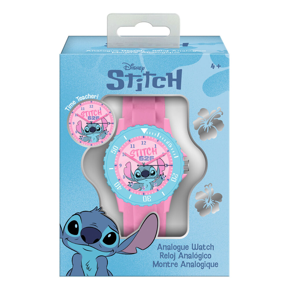 Reloj analógico rosa y azul de Stitch Disney - 2
