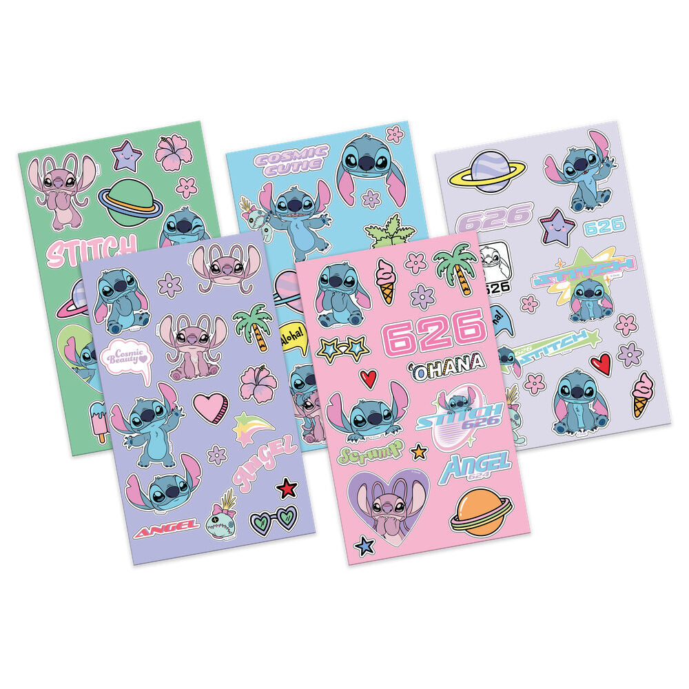 Set de cinco hojas de pegatinas Stitch Disney - 2