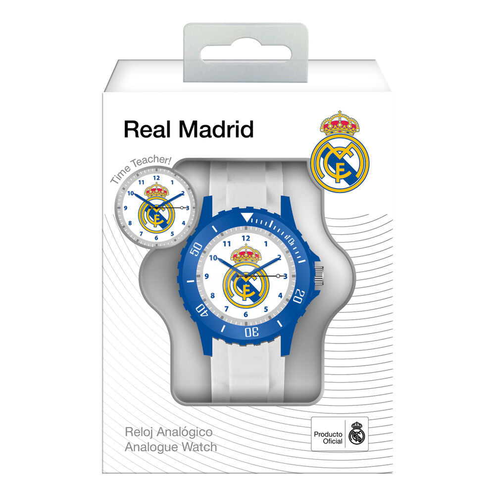 Reloj analógico Real Madrid blanco y azul con escudo en la esfera - 2