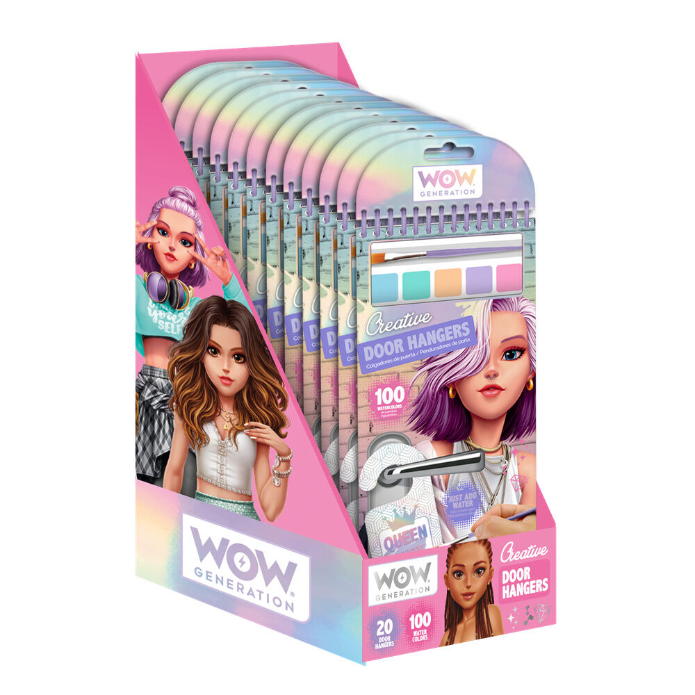 Set WOW Generation con 20 colgadores de puerta, pincel y acuarelas - 4