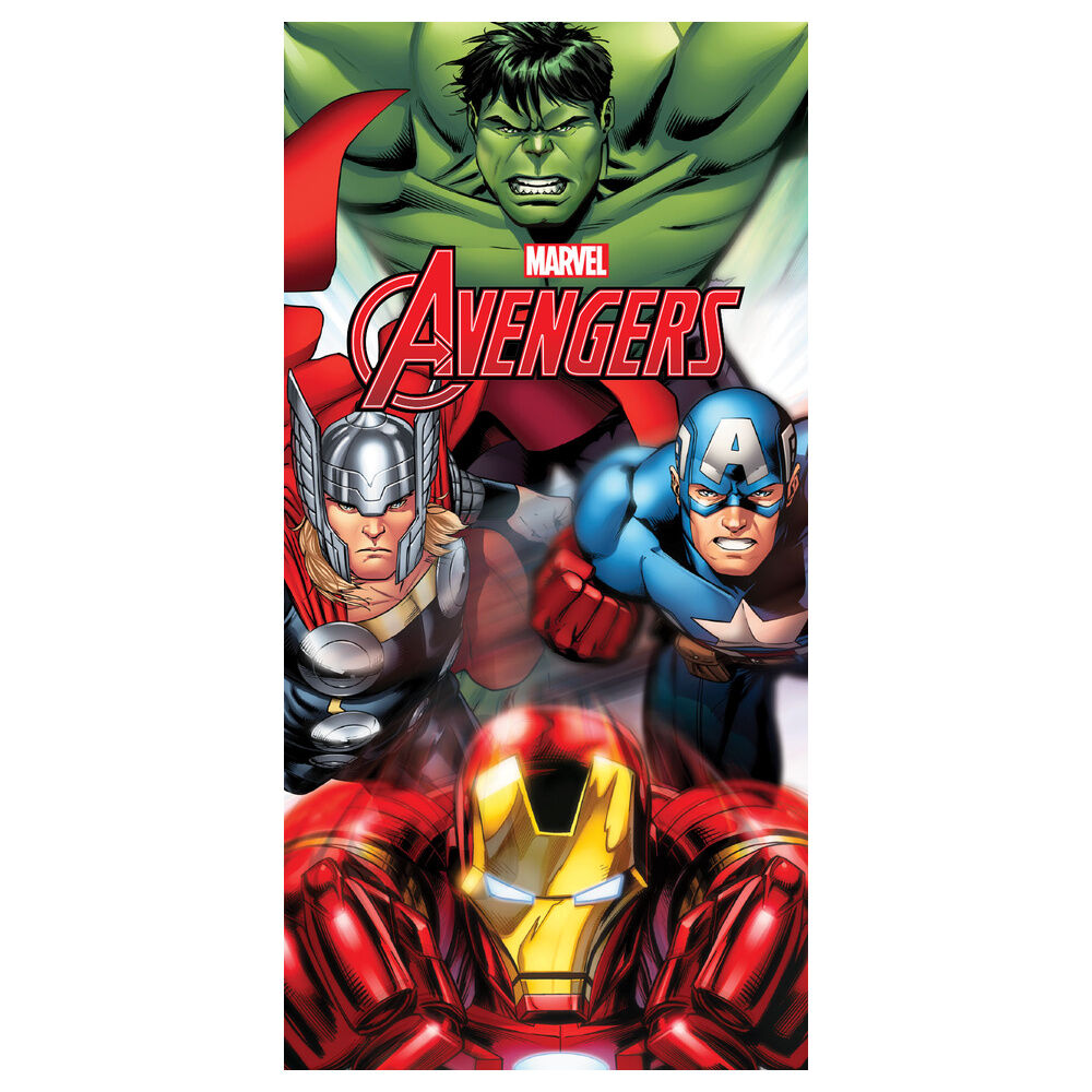 Toalla Marvel Avengers con Hulk, Thor, Capitán América e Iron Man