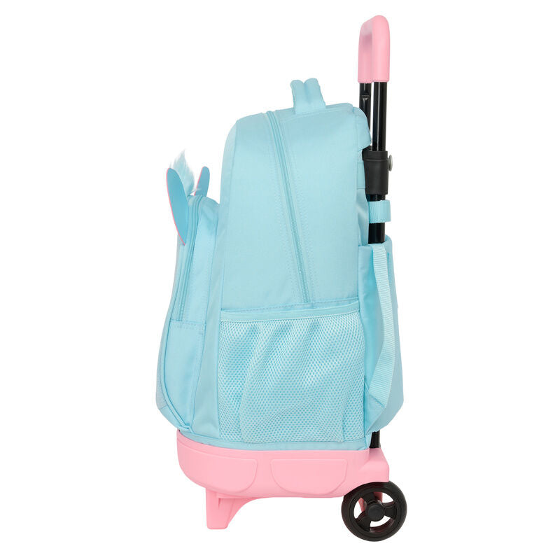 Trolley escolar Furby SAFTA azul turquesa y rosa con mochila extraíble - 3