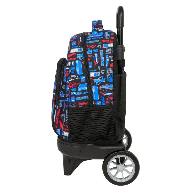 Trolley mochila extraíble Hot Wheels azul y negro de 45 cm - 3