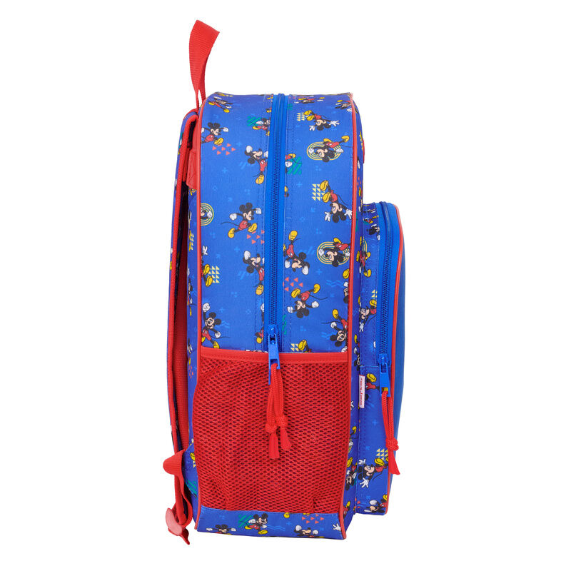 Mochila azul de Mickey Disney SAFTA con bolsillo frontal y bolsillos laterales - 3