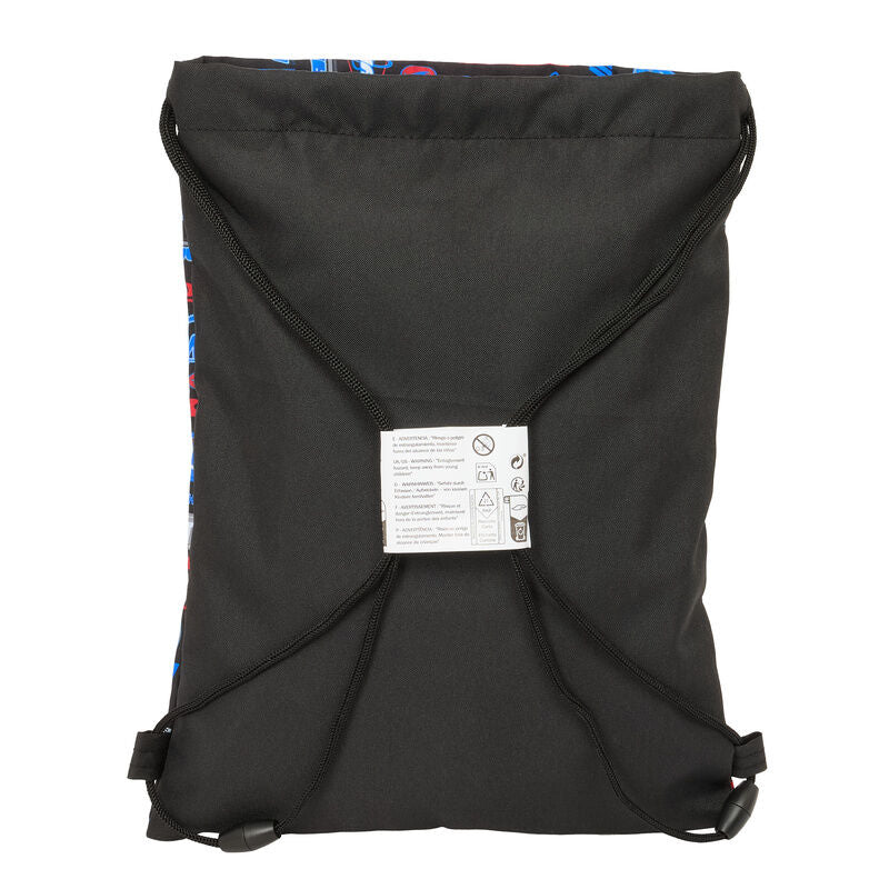 Saco Hot Wheels negro de 34 cm con estampado de carreras - 5
