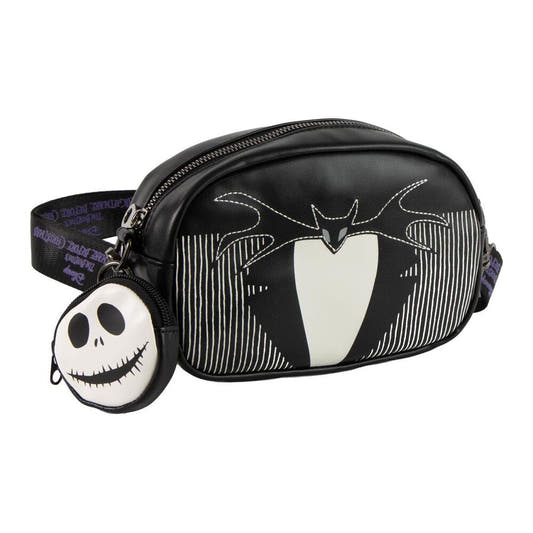 Bolso bandolera negro de Pesadilla Antes de Navidad con detalle de Jack Skellington - 2
