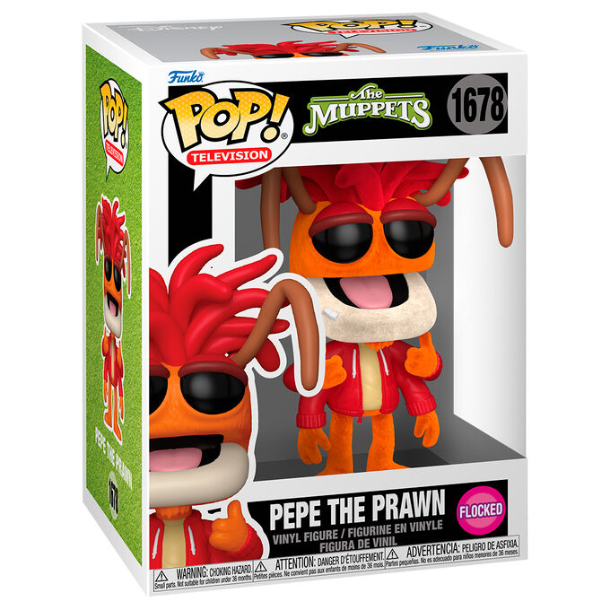 Figura Funko POP de Pepe the Prawn con chaqueta roja y gafas negras - 2