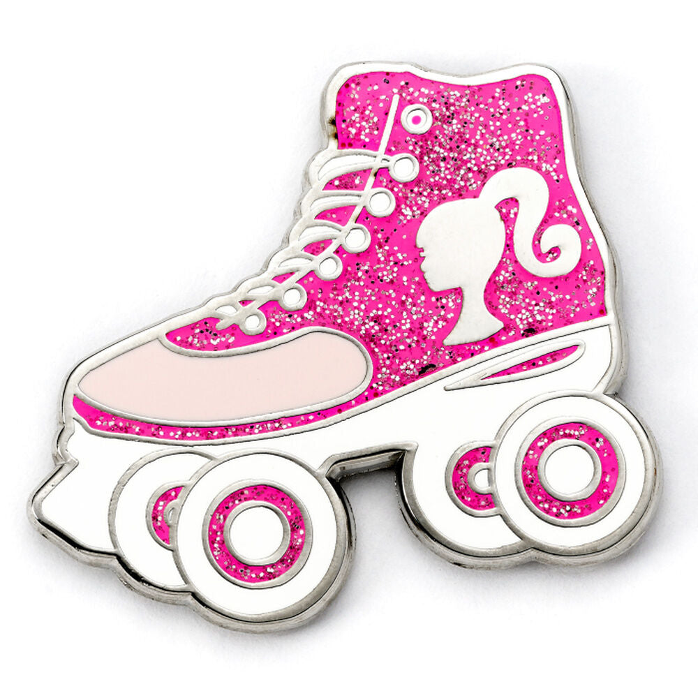 Pin de Barbie con forma de patín de ruedas rosa - 2