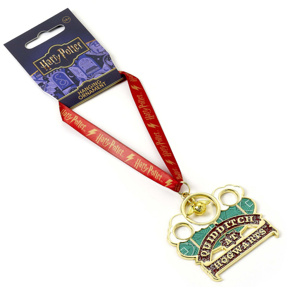 Adorno navideño colgante Harry Potter Quidditch con cinta roja - 2