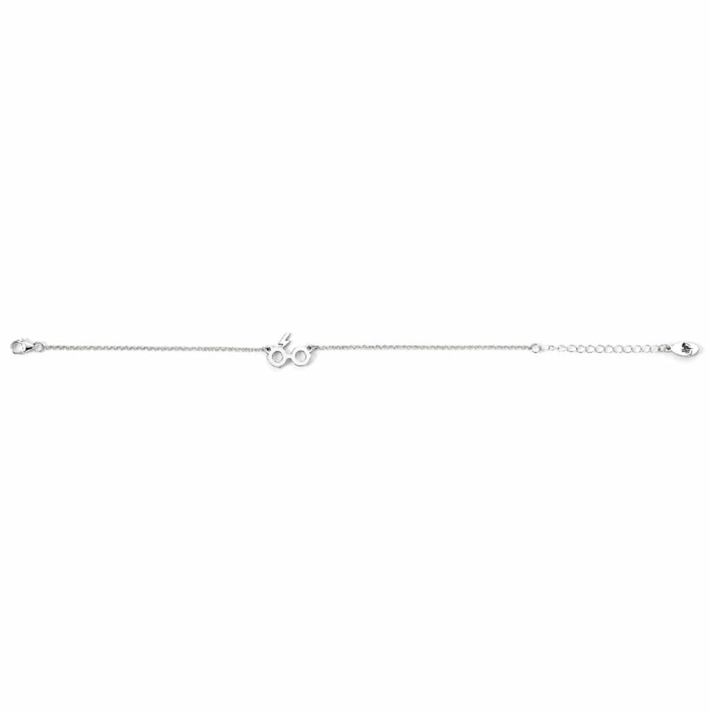 Pulsera Harry Potter de plata con gafas y relámpago - 2