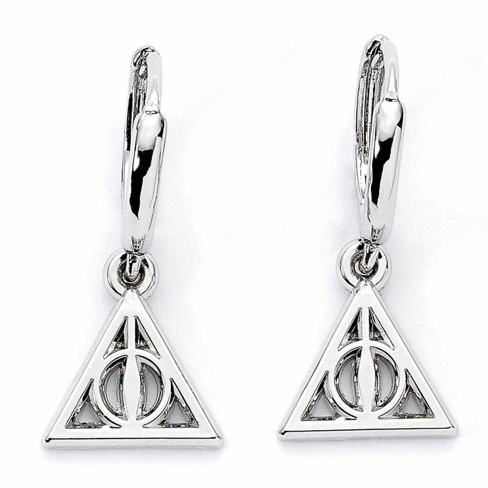Pendientes huggie plateados Deathly Hallows de Harry Potter - 2