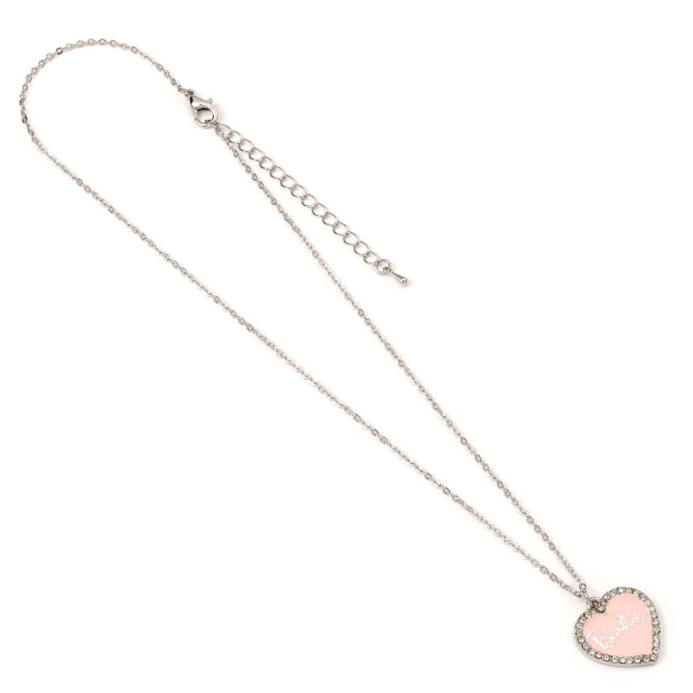 Colgante Barbie con corazón y cadena plateada - 4