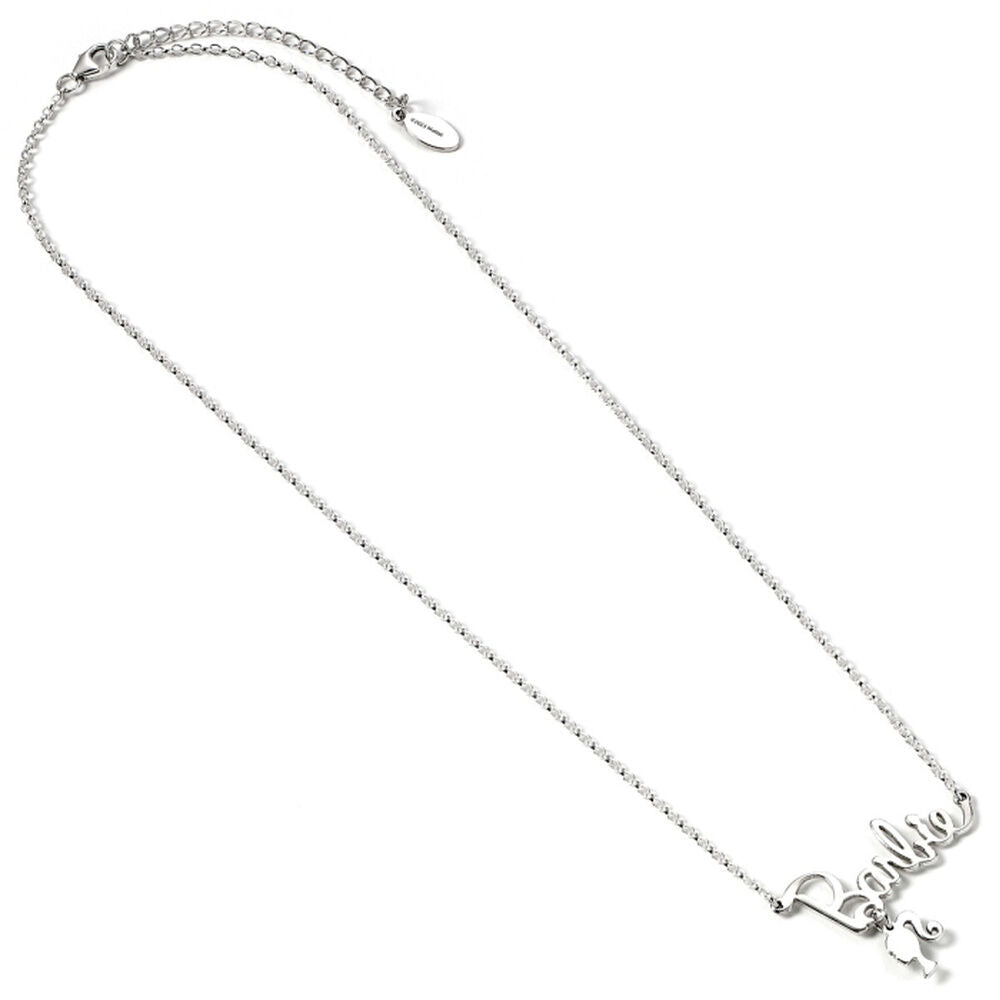 Colgante Barbie en plata 925 con logo y silueta - 4