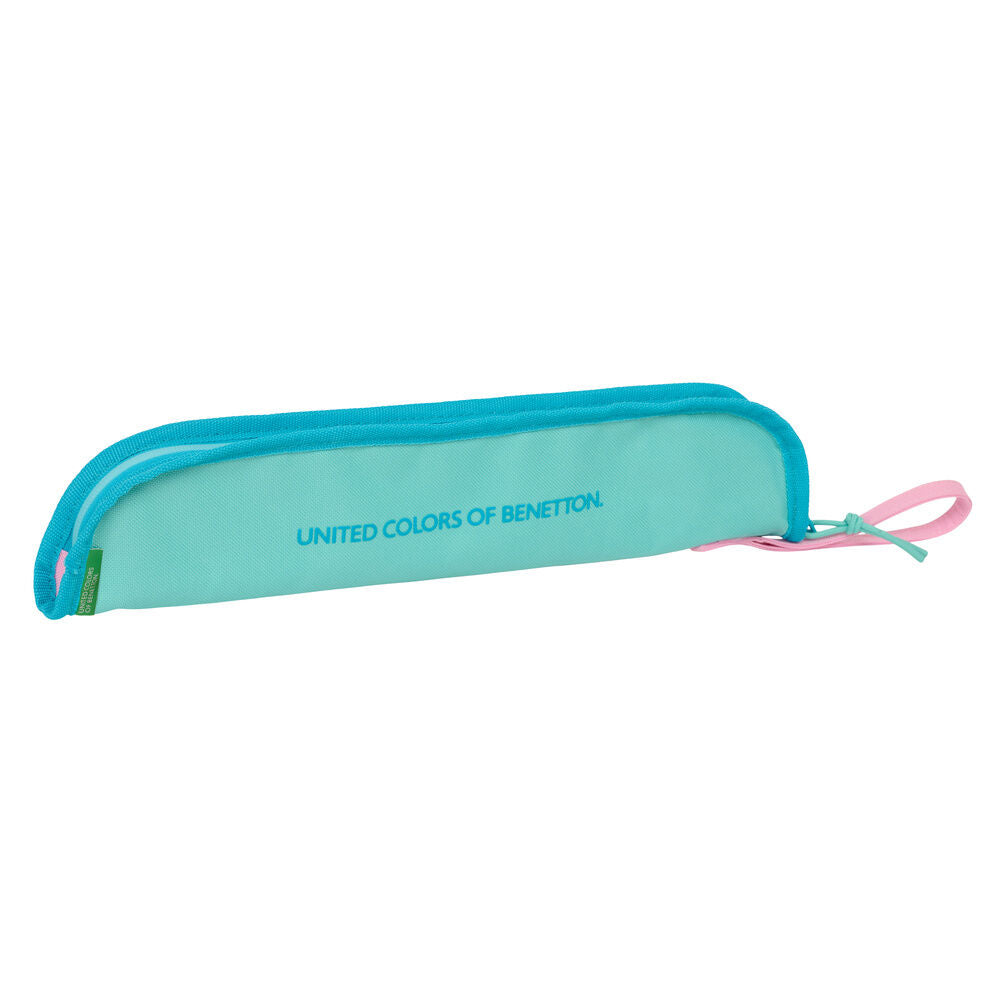 Portaflautas Dolce Benetton rosa y turquesa con asa lateral - 2