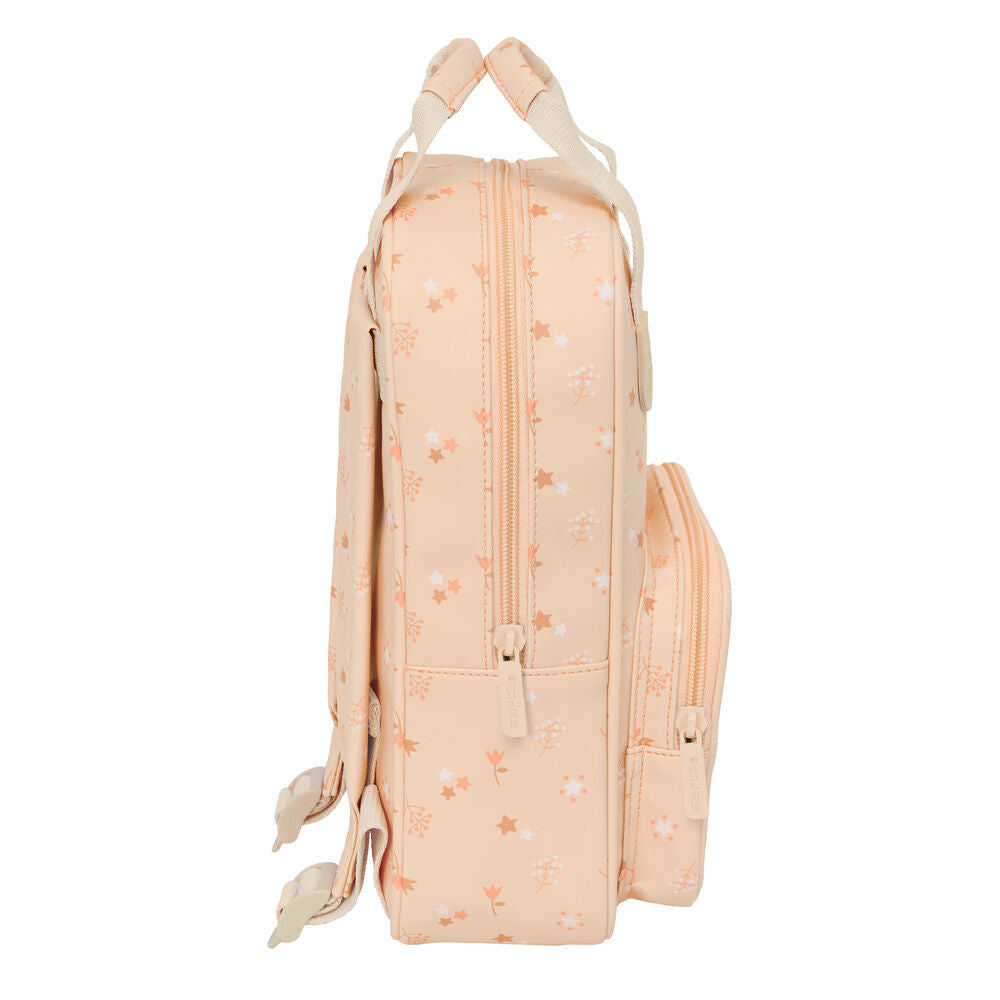 Mochila SAFTA Zorrito de 28 cm en tono melocotón con bolsillo frontal - 3