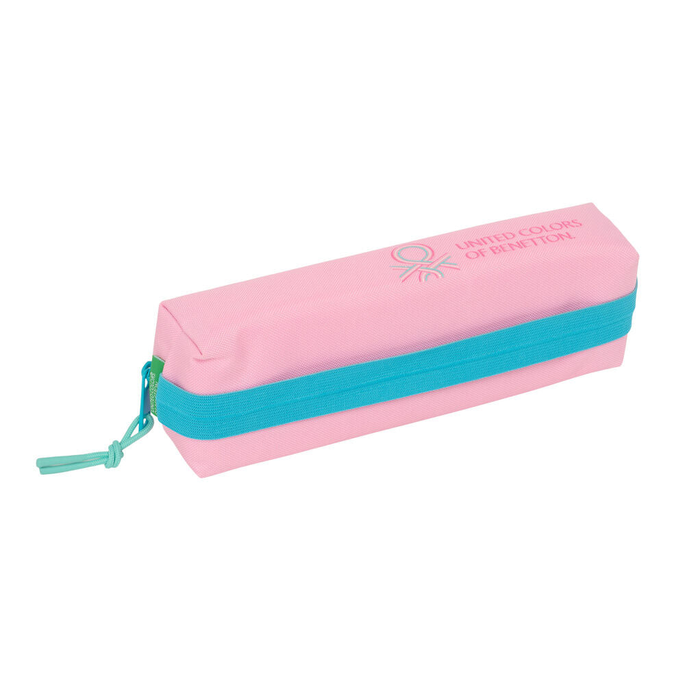 Portatodo Dolce Benetton rosa con cremallera turquesa - 3