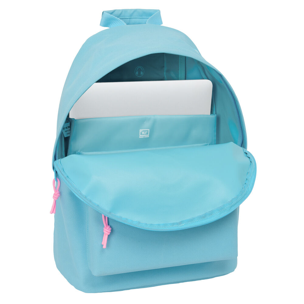 Mochila portátil celeste Benetton de 41 cm - 4