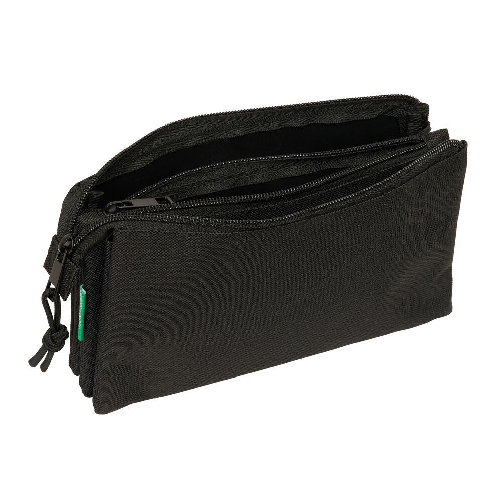 Portatodo triple negro Benetton SAFTA con tres compartimentos - 2