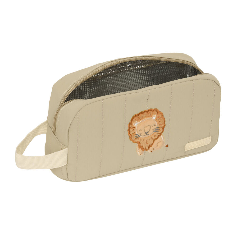 Portadesayunos térmico SAFTA beige con diseño de león - 4