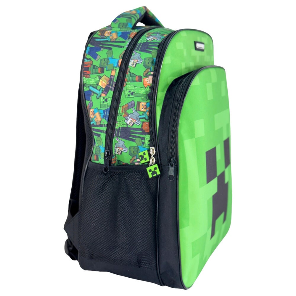 Mochila verde Face Minecraft con rostro de Creeper - 2