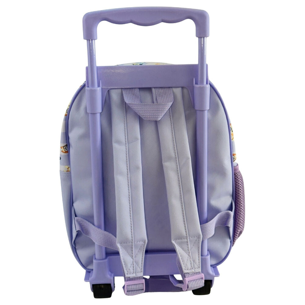 Trolley mochila 3D Bluey y Bingo en tonos azul y lila - 4