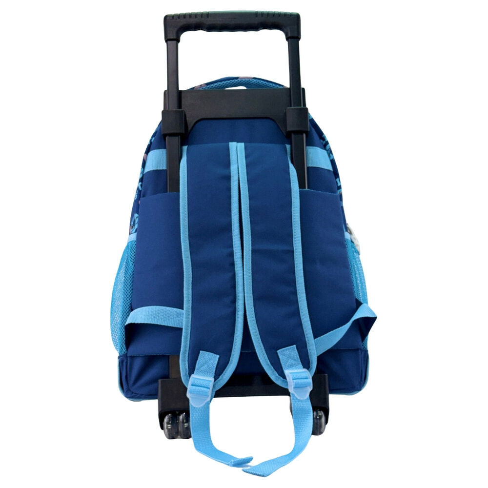 Trolley escolar azul Stitch Disney con ruedas y asa extensible - 4