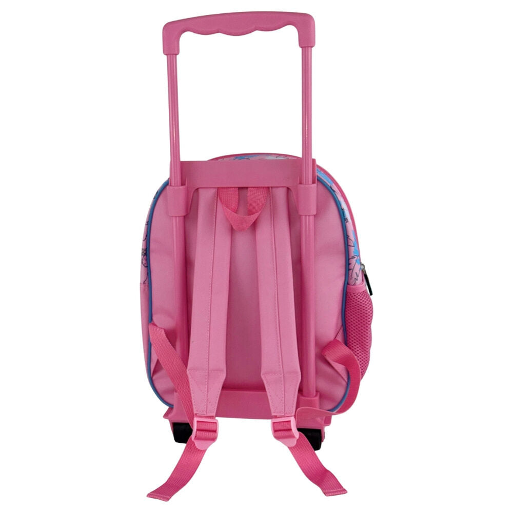 Trolley rosa 3D Doll de Stitch Disney con ruedas y asa extensible - 3
